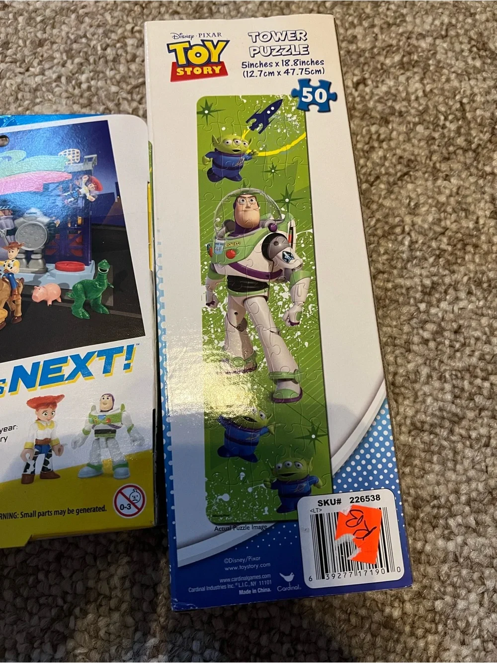 Disney Pixar Toy Story Buzz Lightyear Plush, imaginext figures and puzzle